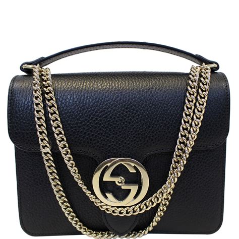 borsa interlocking gucci|gucci leather shoulder bag.